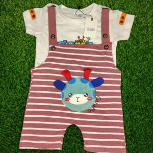 Baby Romper - Red Stripe Color