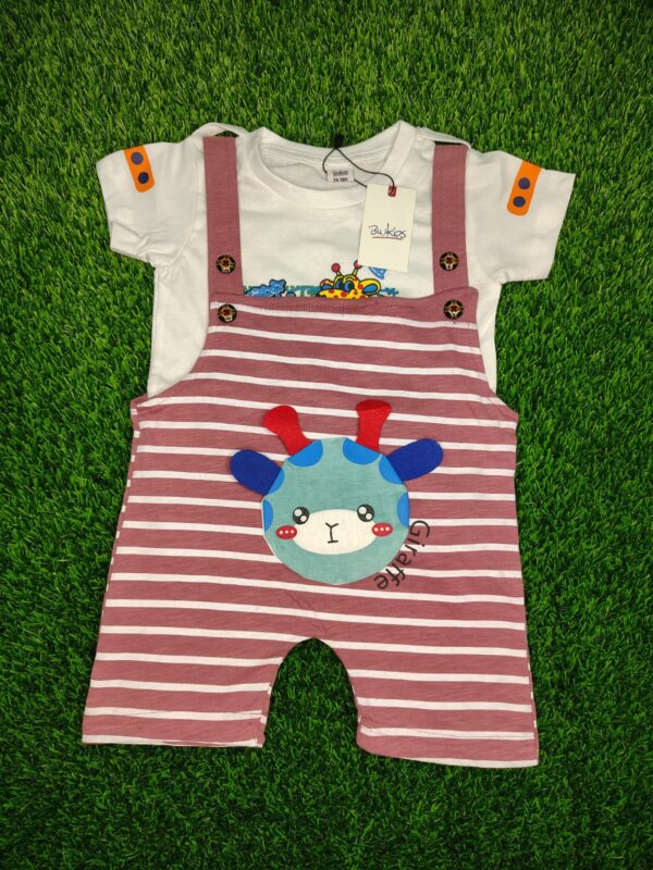 Baby Romper - Red Stripe Color