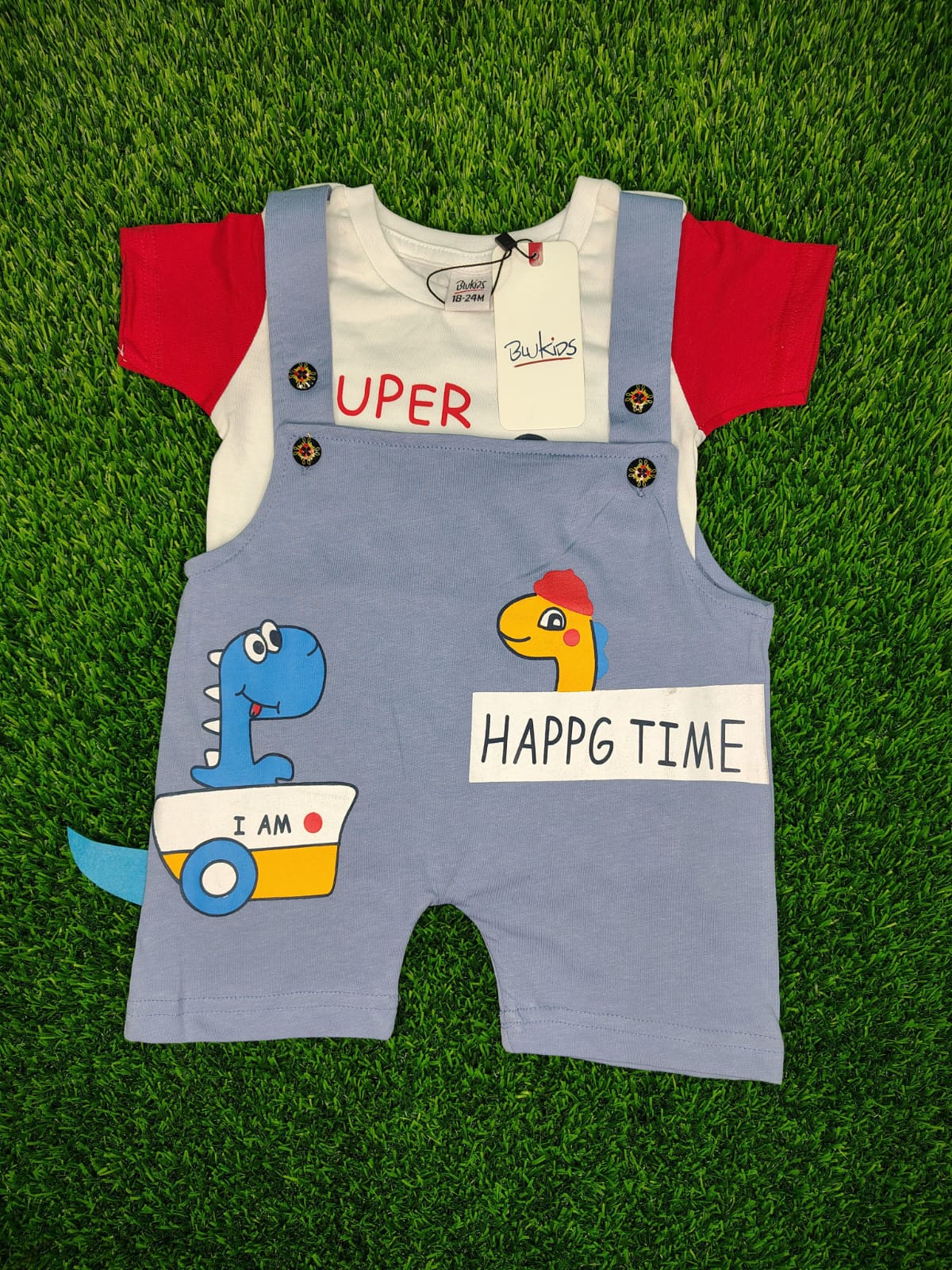 Baby Romper - Red and ash Color Baby Romper - Red and ash Color