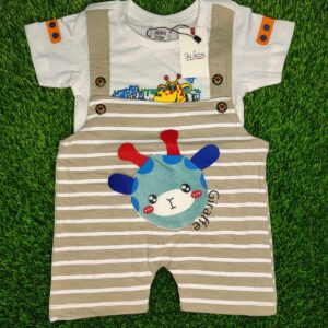 Baby Romper - White Stripe Color